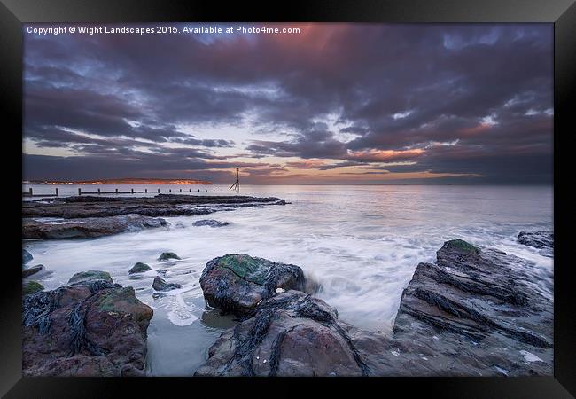 Little Stairs Point Framed Print by Wight Landscapes