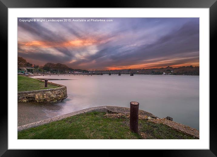 Fishbourne Slipway Sunset Framed Mounted Print by Wight Landscapes
