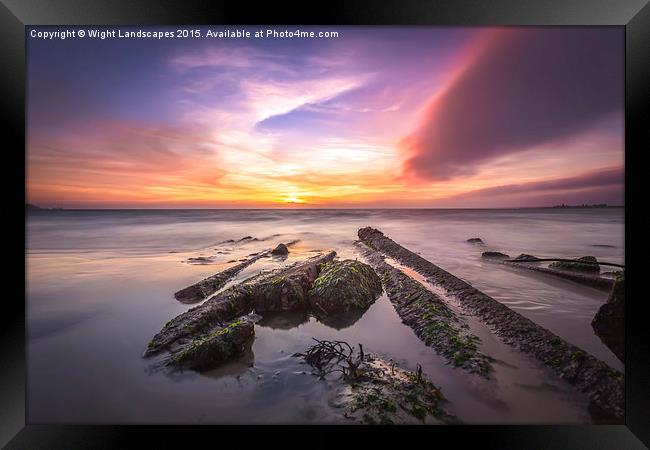 Solent Sunset Framed Print by Wight Landscapes