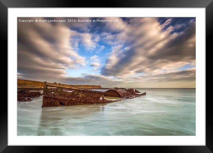 SS Carbon Shipwreck Framed Mounted Print by Wight Landscapes