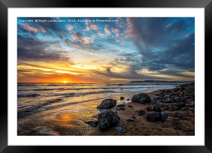 Sunset Isle Isle Of Wight Framed Mounted Print by Wight Landscapes