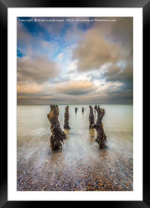 Broken Beach Jetty Framed Mounted Print by Wight Landscapes