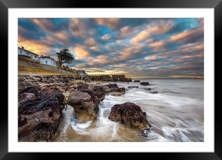 Seaview Sunset Framed Mounted Print by Wight Landscapes
