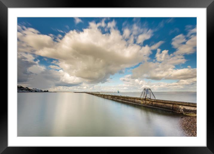 Cowes Breakwater Framed Mounted Print by Wight Landscapes