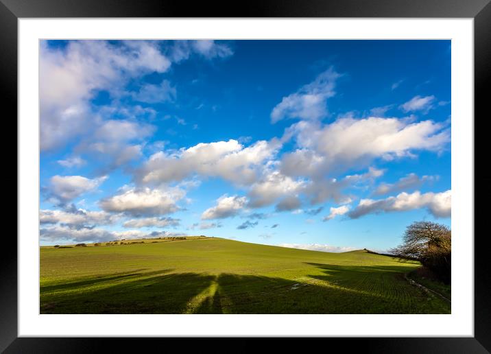 Niton Down Framed Mounted Print by Wight Landscapes