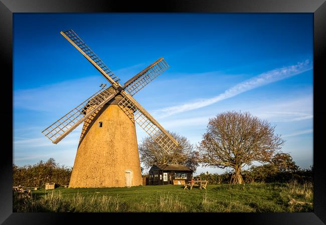 Bembridge Windmill in Winter Framed Print by Wight Landscapes