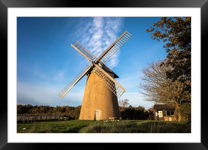 Bembridge Windmill in Winter #2 Framed Mounted Print by Wight Landscapes