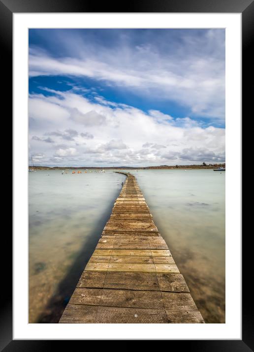Newtown Wooden Jetty Framed Mounted Print by Wight Landscapes