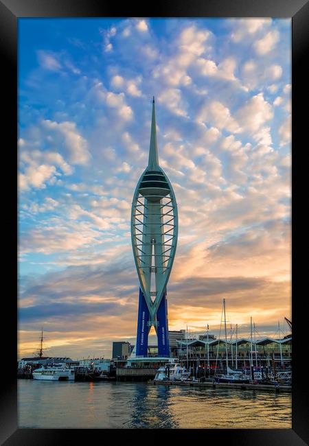 Spinnaker Tower Sunrise Framed Print by Wight Landscapes