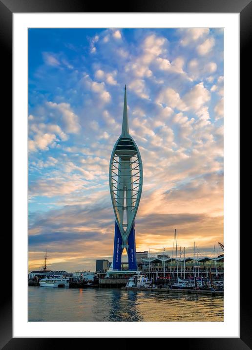 Spinnaker Tower Sunrise Framed Mounted Print by Wight Landscapes