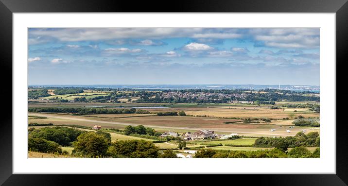Bembridge Airport Panorama Framed Mounted Print by Wight Landscapes