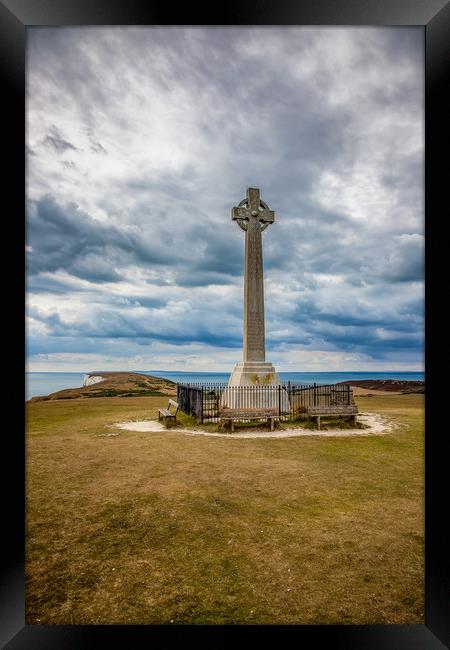Tennyson Down Monument Framed Print by Wight Landscapes