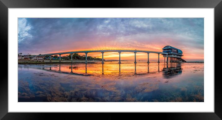 Bembridge Lifeboat Station Sunset Panorama Framed Mounted Print by Wight Landscapes