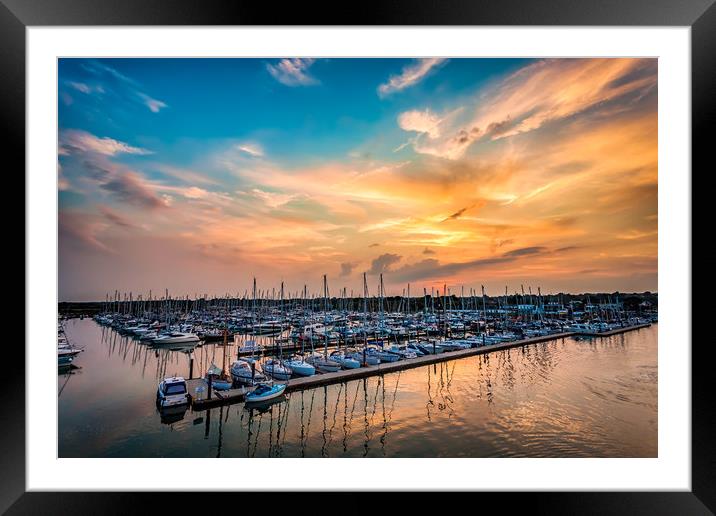 Lymington Yacht Haven Framed Mounted Print by Wight Landscapes