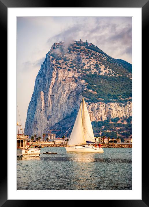 Rock Of Gibralter Framed Mounted Print by Wight Landscapes