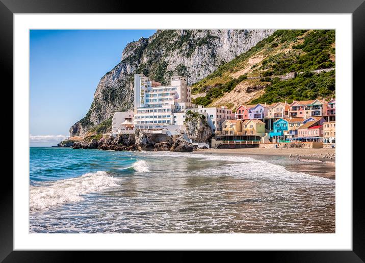 Catalan Bay Gibraltar Framed Mounted Print by Wight Landscapes