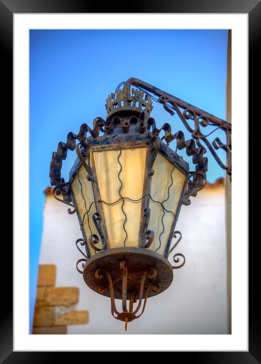 Street Lamp Detail Framed Mounted Print by Wight Landscapes