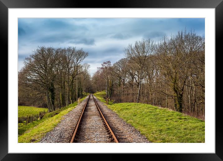 Isle Of Wight Steam Railway Track Framed Mounted Print by Wight Landscapes