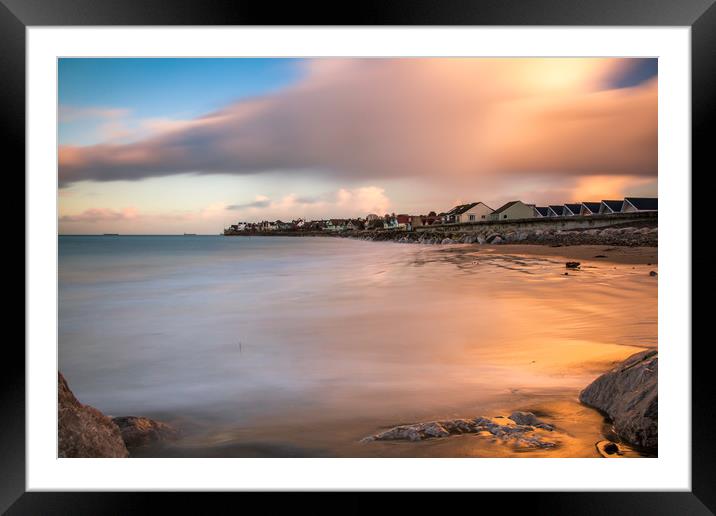 Seaview Sunset Isle Of Wight Framed Mounted Print by Wight Landscapes