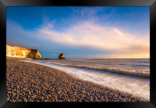 Freshwater Bay Beach. Isle Of Wight Framed Print by Wight Landscapes