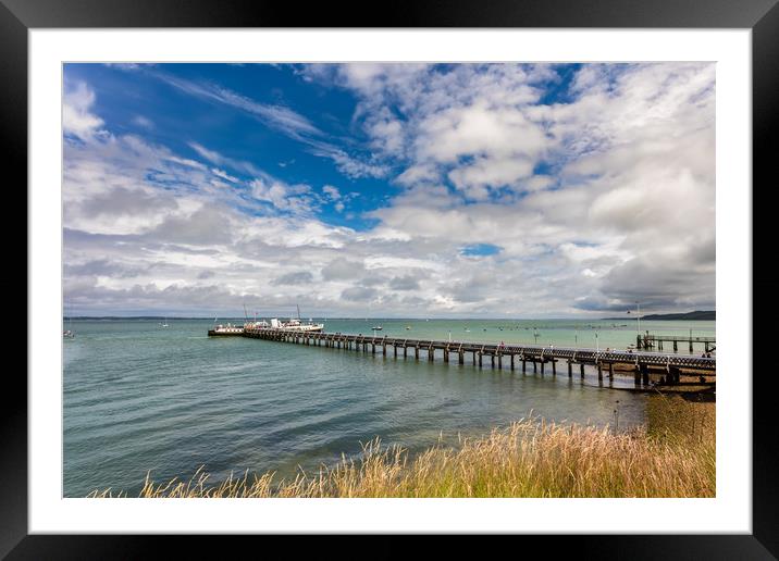 MV Balmoral Moored At Yarmouth Pier Framed Mounted Print by Wight Landscapes
