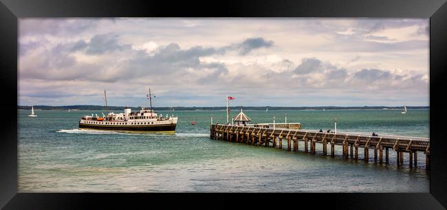 MV Balmoral At Yarmouth Pier Panorama Framed Print by Wight Landscapes