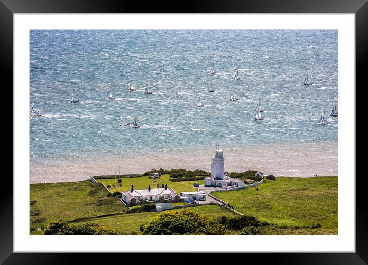 St Catherines Point Framed Mounted Print by Wight Landscapes