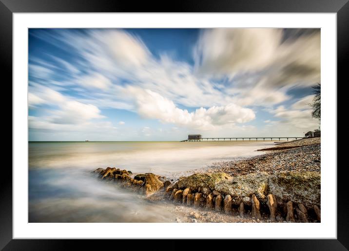 Bembridge Beach and Lifeboat Station Framed Mounted Print by Wight Landscapes