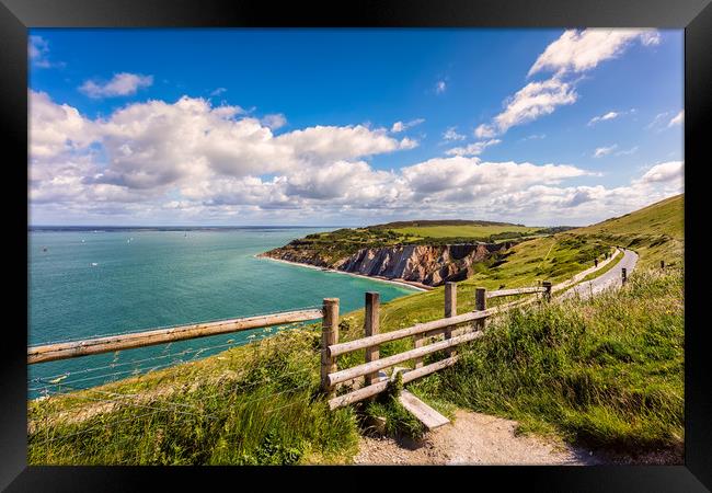 Alum Bay Isle Of Wight Framed Print by Wight Landscapes