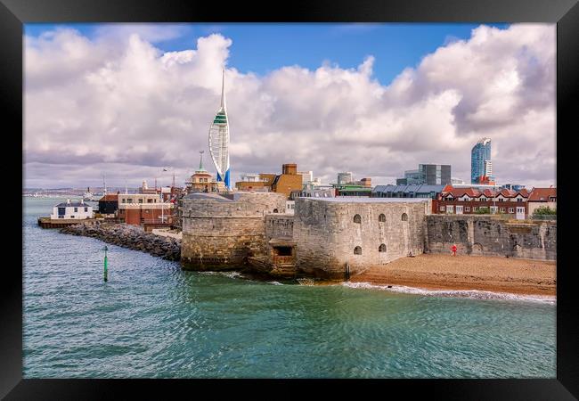 Round Tower Portsmouth Framed Print by Wight Landscapes