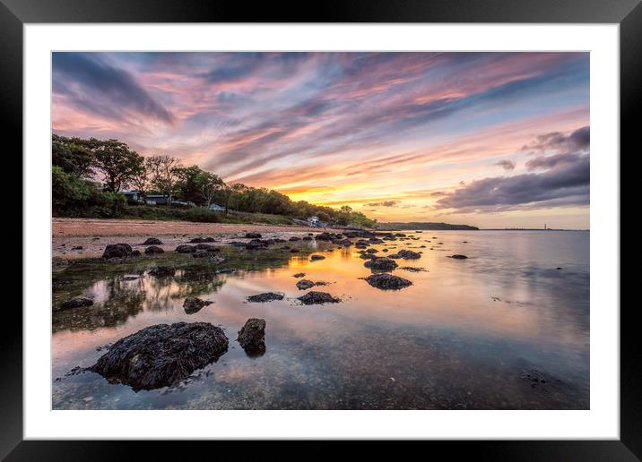 Woodside Coastal Retreat Sunset Framed Mounted Print by Wight Landscapes