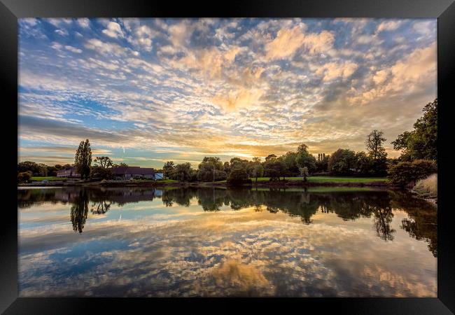 Wootton Millpond Sunset Framed Print by Wight Landscapes