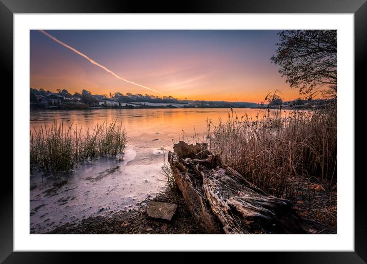 Sunrise At The Millpond Framed Mounted Print by Wight Landscapes