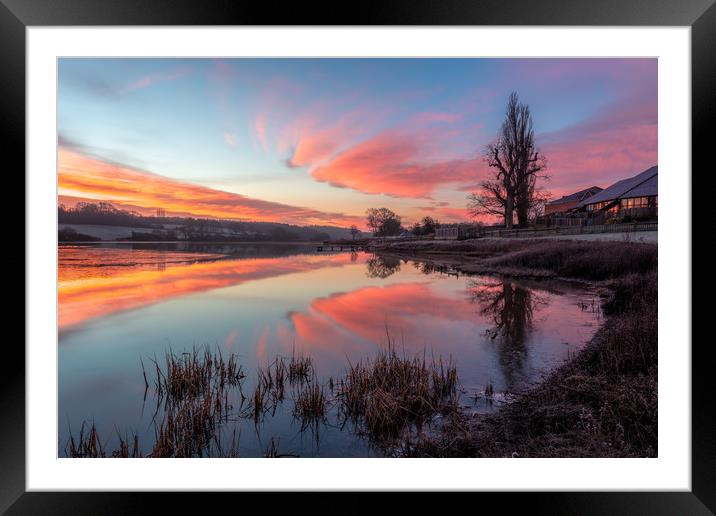 Dawn At The Mill Pond Framed Mounted Print by Wight Landscapes