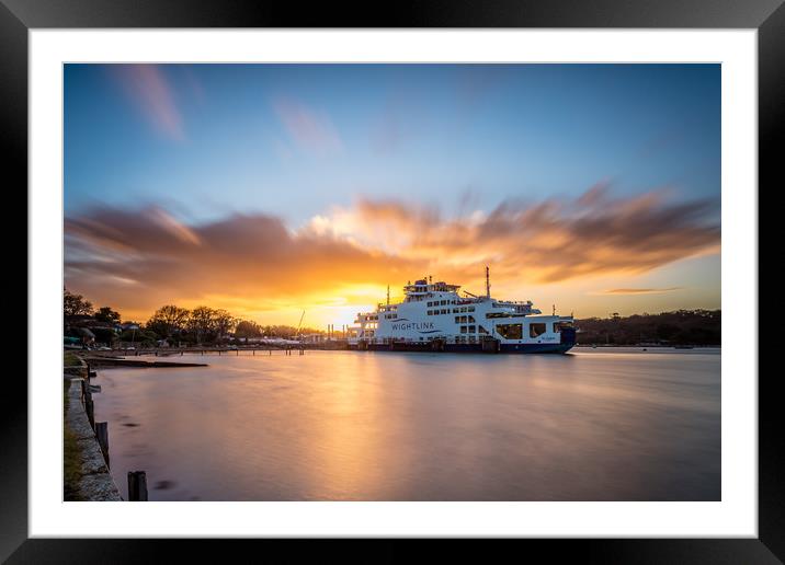 St Clare Sunset Framed Mounted Print by Wight Landscapes