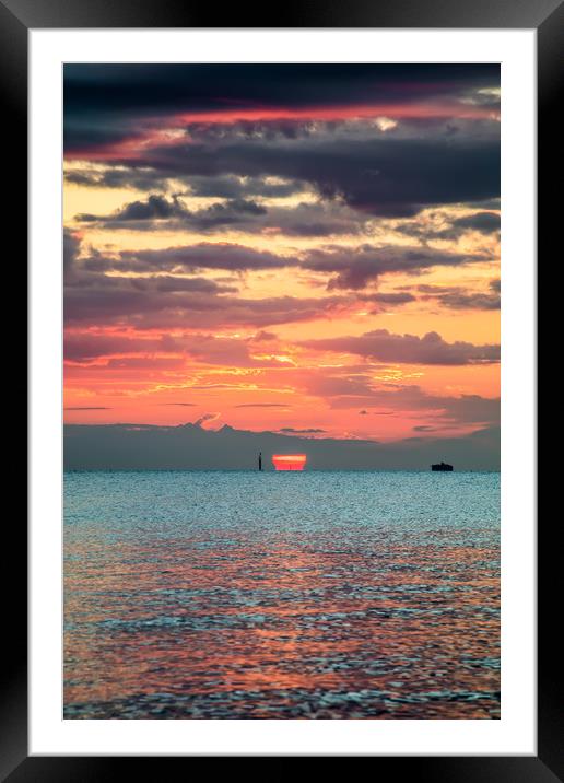 Solent Sunrise Framed Mounted Print by Wight Landscapes