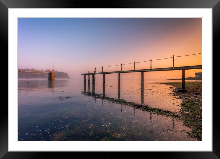 Fishbourne Jetty Sunrise Framed Mounted Print by Wight Landscapes