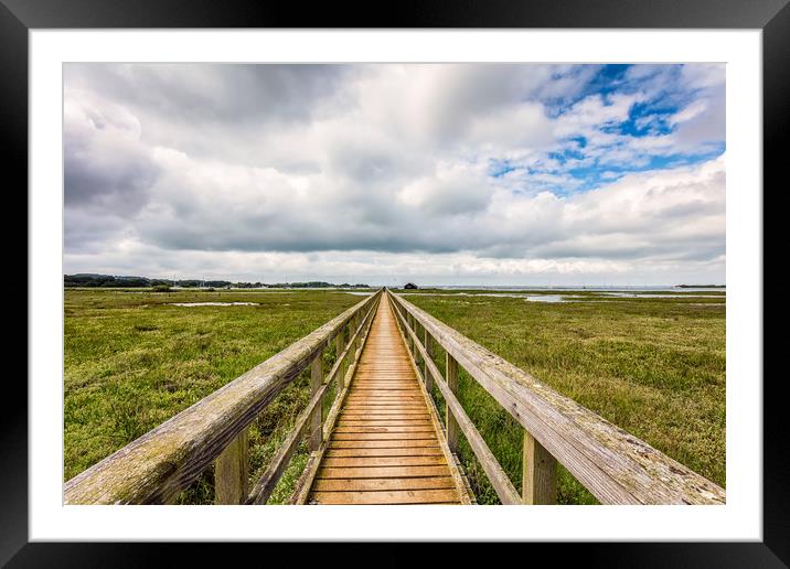 The Walkway Newtown Isle Of Wight Framed Mounted Print by Wight Landscapes
