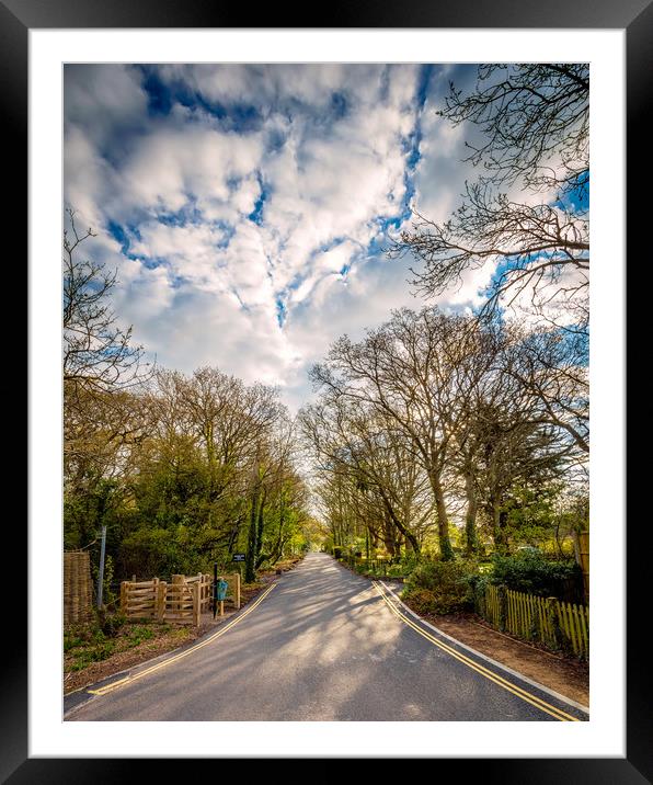 The End Of The road Framed Mounted Print by Wight Landscapes