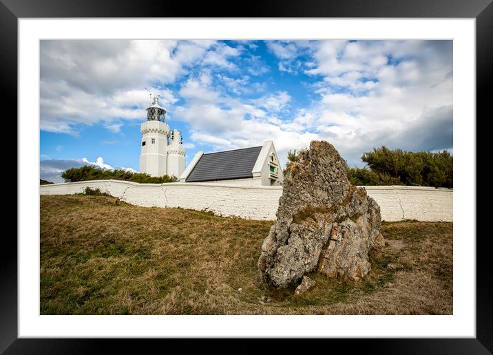 St Catherines Lighthouse Isle Of Wight Framed Mounted Print by Wight Landscapes