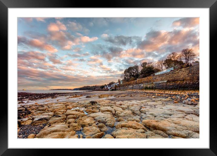Sunset At Seaview Isle Of Wight Framed Mounted Print by Wight Landscapes