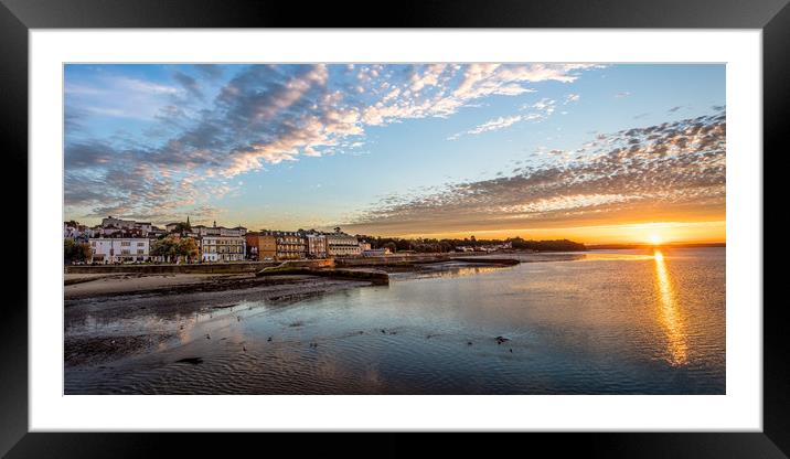 Ryde Esplanade Sunset Framed Mounted Print by Wight Landscapes