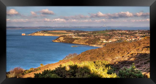 Totland And Colwell Bays Isle Of Wight Framed Print by Wight Landscapes