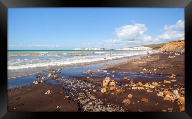 Brook Bay Isle Of Wight Framed Print by Wight Landscapes