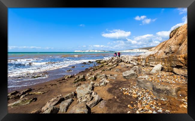 Hanover Point  Compton Bay Isle Of Wight Framed Print by Wight Landscapes