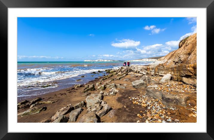 Hanover Point  Compton Bay Isle Of Wight Framed Mounted Print by Wight Landscapes