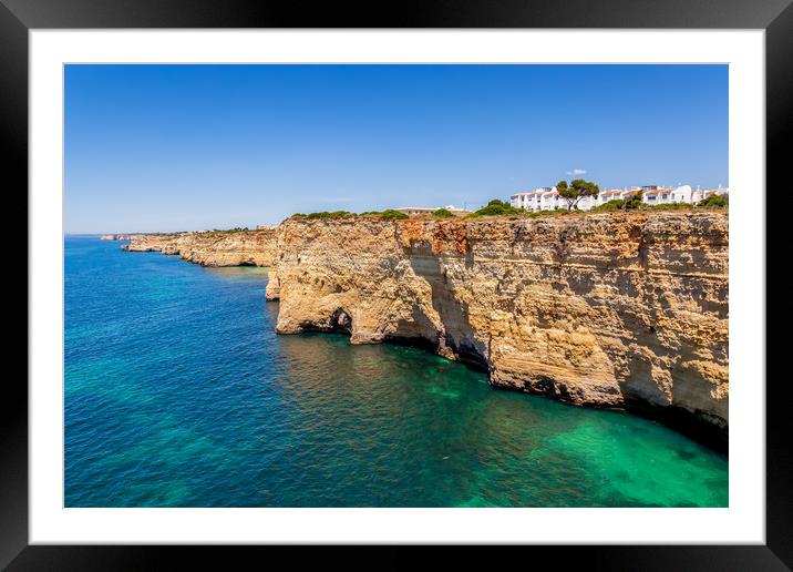 Sandstone Cliffs Of The Western Algarve Framed Mounted Print by Wight Landscapes