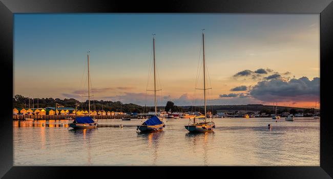 Keelboats Of Bembridge Harbour Framed Print by Wight Landscapes