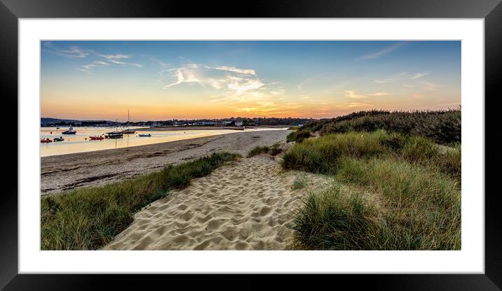 Silver Sands Sunset Bembridge Isle Of Wight Framed Mounted Print by Wight Landscapes