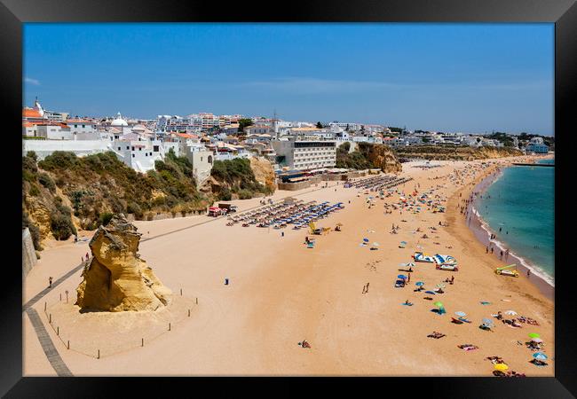 Albufeira Beach Algarve Portugal Framed Print by Wight Landscapes